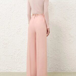 ZimmerMann: Illuminate Linen Wide Leg Pant (Pink) (NWT)